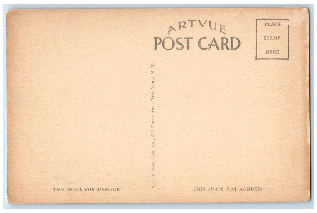c1920's Five Points Auto Court Entrance View Restaurant San Diego CA Postcard