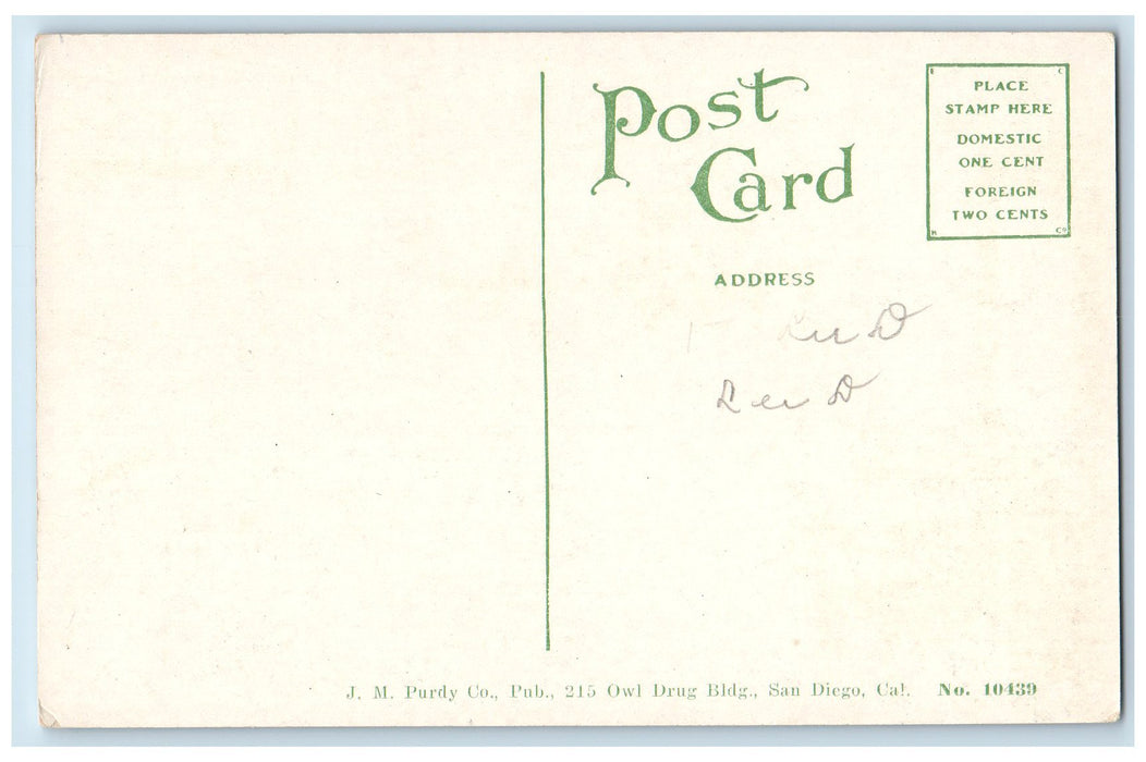 c1950 Main Lobby New Hotel Albany Restaurant Rocking Chair San Diego CA Postcard