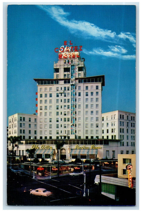 c1950 El Cortez Hotel Sky Room View Restaurant San Diego California CA Postcard