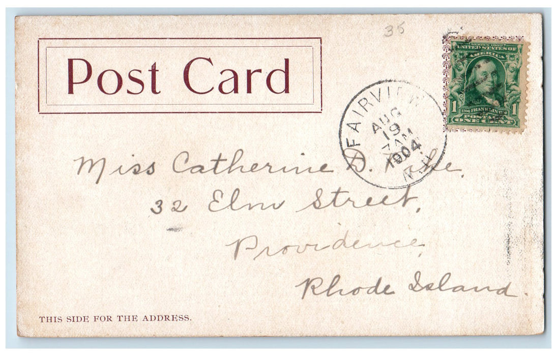 1904 North Woodstock Houses Trees Scene New Hampshire NH Posted Antique Postcard