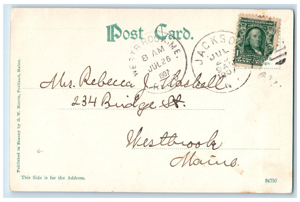 1907 White Horse Ledge And Echo Lake View North Conway New Hampshire NH Postcard