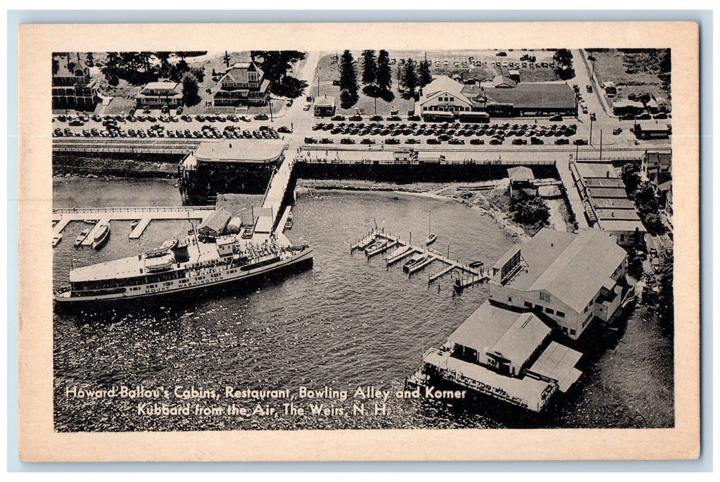 c1960s Howard Ballou's Cabin Restaurant The Weirs New Hampshire NH Boat Postcard