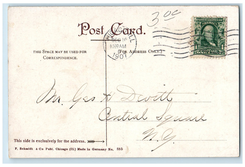 1907 The Grand Crossing Train Railway Scene Chicago Illinois IL Posted Postcard