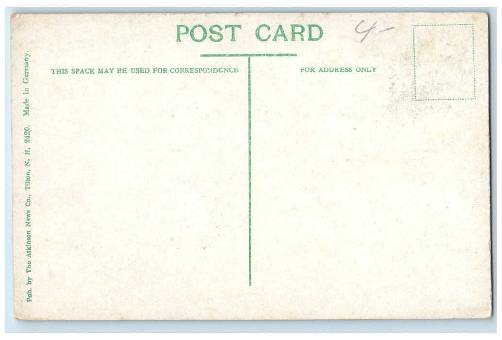 c1950's Winnipesaukee Pier Lake River Boats Passengers Flags Weirs NH Postcard