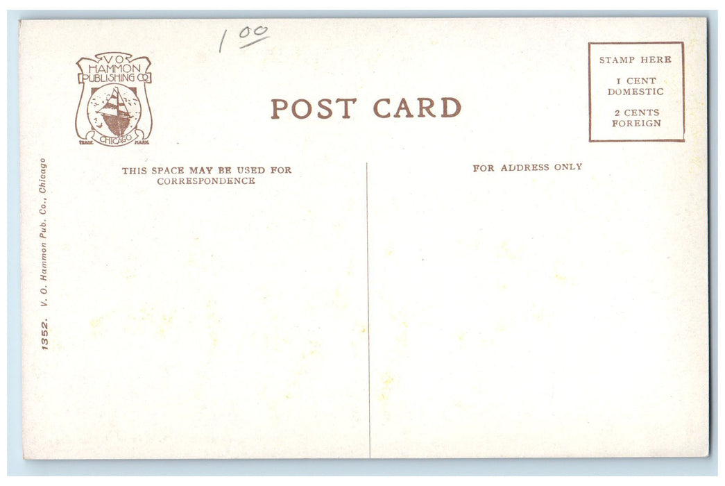 c1940's Lion Scene Lincoln Park Chicago Illinois IL Unposted Vintage Postcard