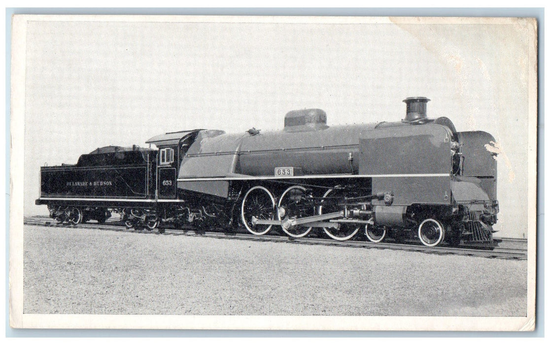 c1940s The Delaware And Hudson Railroad Locomotive 653 Chicago IL Postcard