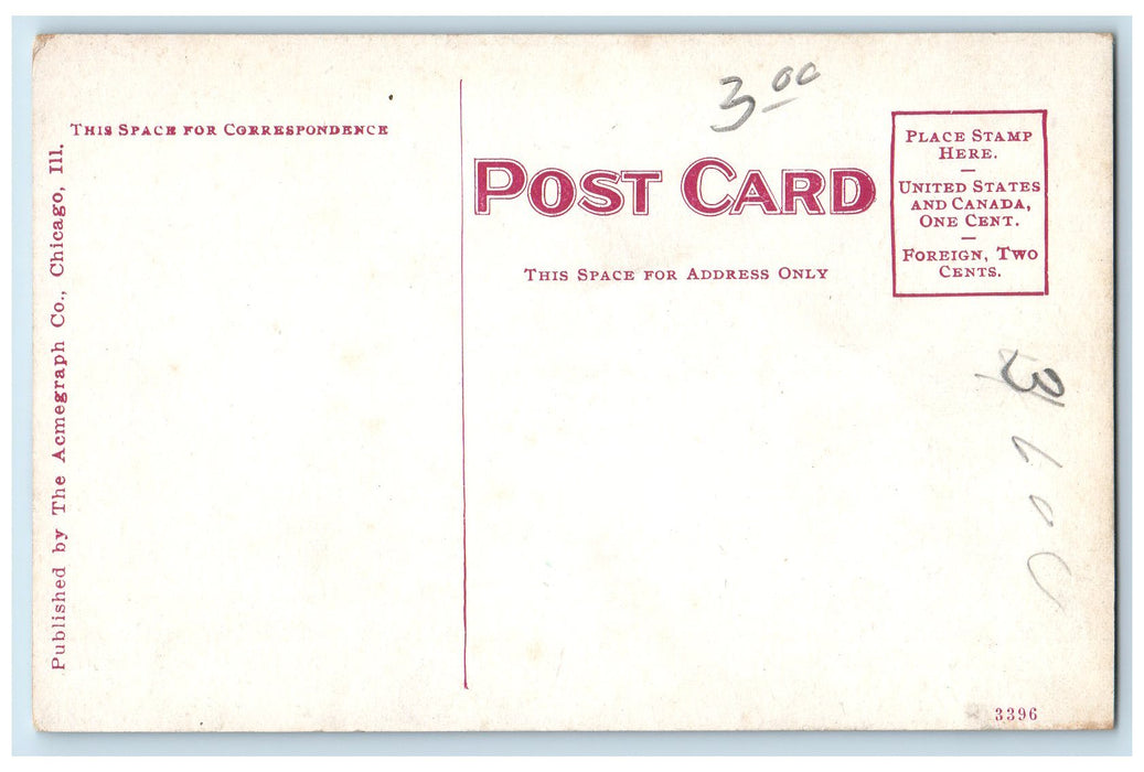 c1910s Excursion Steamer Christopher Columbus View Chicago IL Unposted Postcard