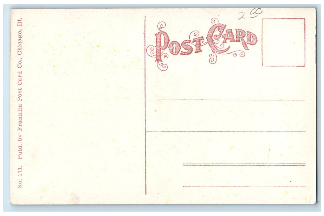 c1910's Elevated Railroad Jackknife Bridge Over Chicago Illinois IL Postcard
