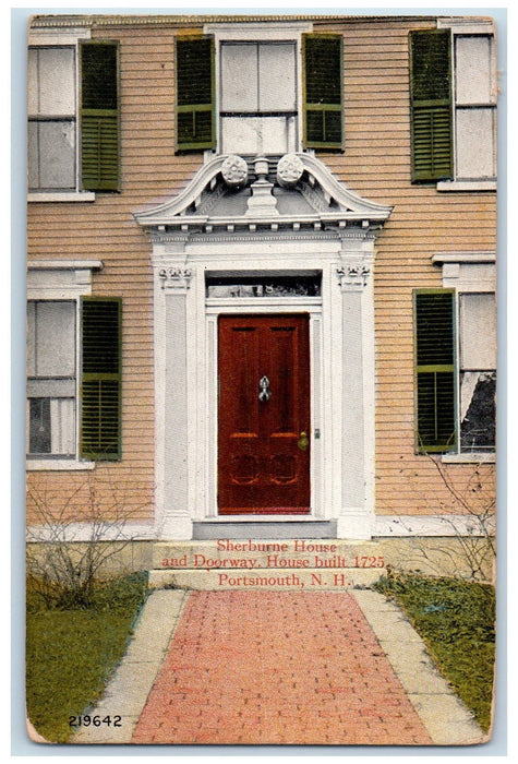 c1950 Sherburne House Doorway View Pathway Portsmouth New Hampshire NH Postcard