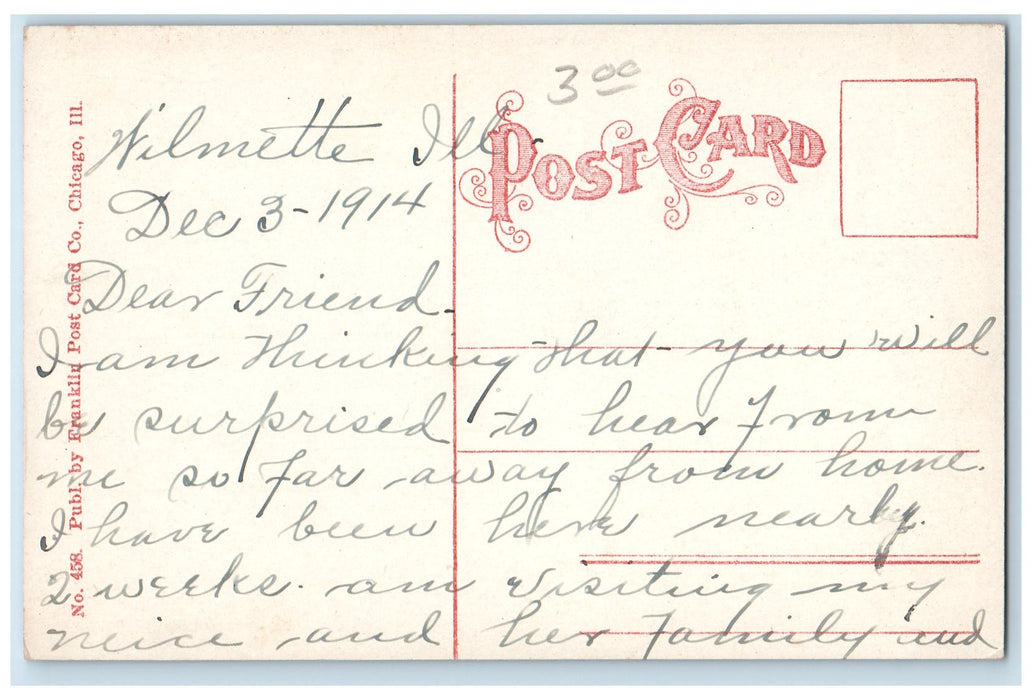 c1910's Fire Boat In Action Scene Chicago Illinois IL Unposted Vintage Postcard