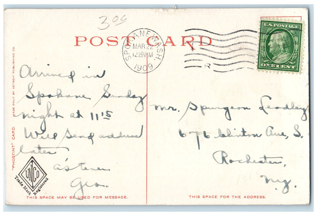 1909 Rush Street Bridge Steamship Chicago Illinois IL Posted Vintage Postcard
