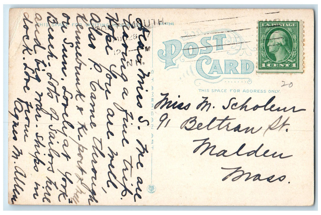 c1950's Old Jackson House Northwest Street View Dirt Road Portsmouth NH Postcard