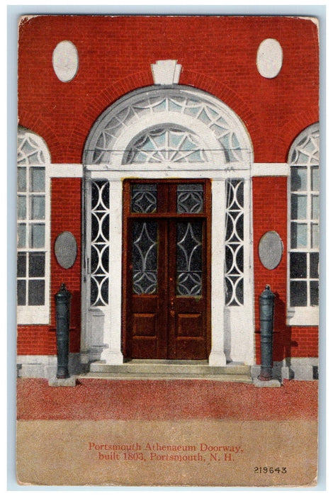 c1950's Portsmouth Athenaeum Doorway Design Portsmouth New Hampshire NH Postcard