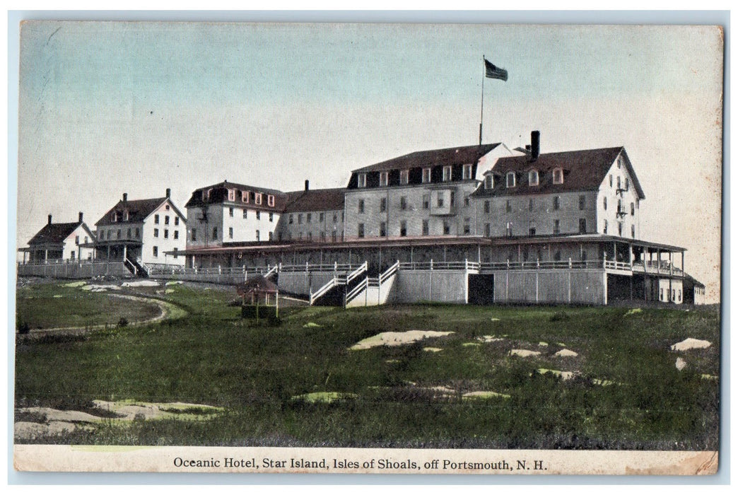 c1920 Oceanic Hotel Star Island Shoals Off Portsmouth New Hampshire NH Postcard