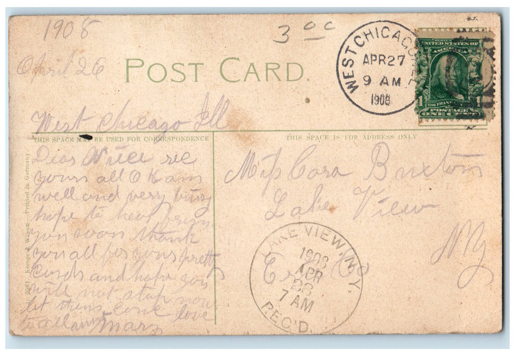 1908 Railway Bascule Bridge At 12th St. Chicago Illinois IL Steamship Postcard
