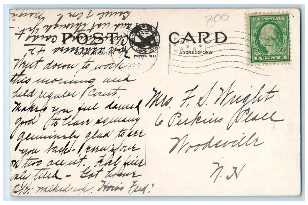 1922 New High School Campus Dirt Road Chimney Plymouth New Hampshire NH Postcard