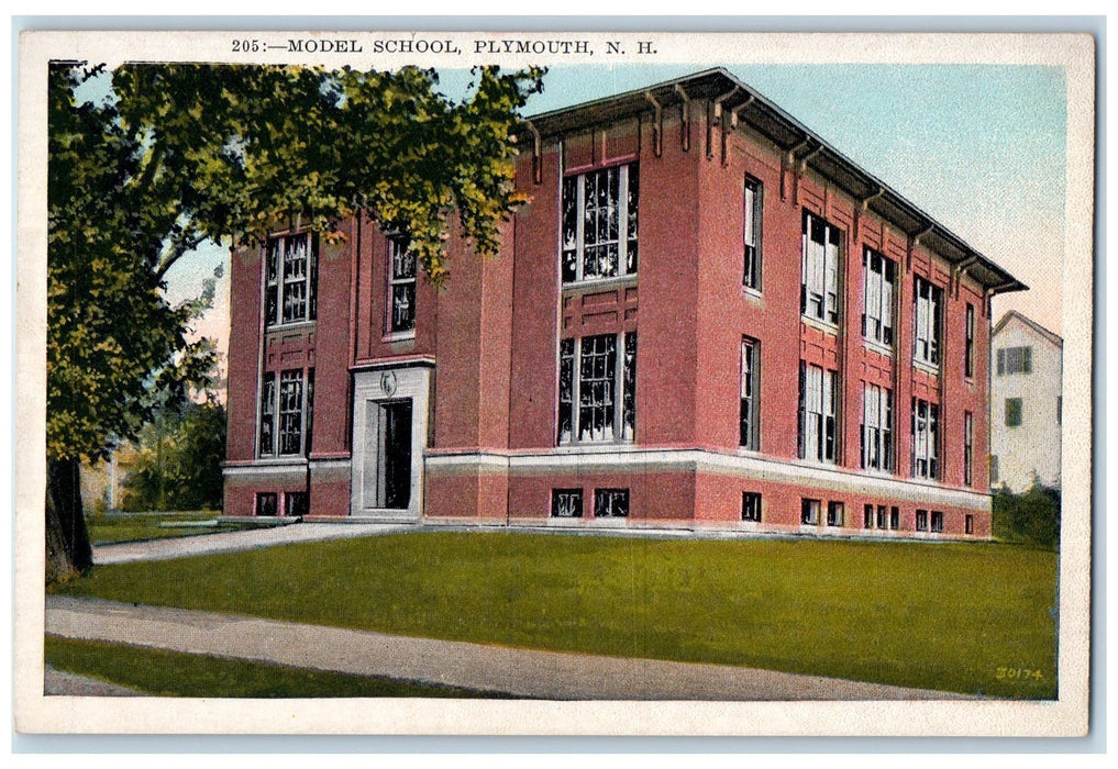 c1950 Model School Modelling Campus Building Plymouth New Hampshire NH Postcard