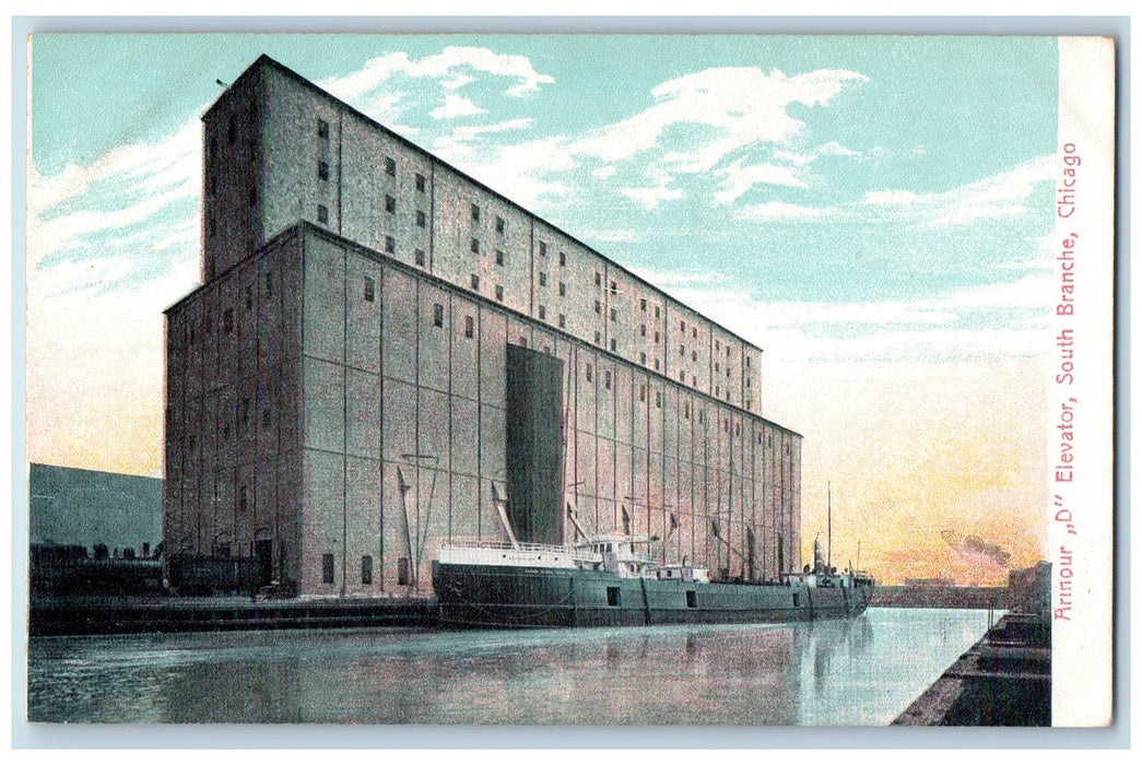 c1905's Armour D Elevator South Branche Scene Chicago Illinois IL  Postcard