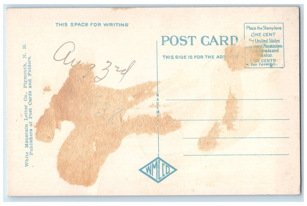 c1950 Catholic Church Entrance View Dirt Road Plymouth New Hampshire NH Postcard