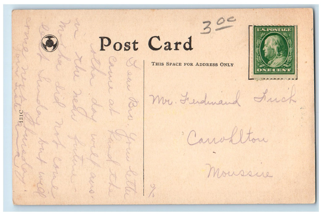 c1910's Whaleback Columbus Scene Chicago Illinois IL Unposted Steamer Postcard