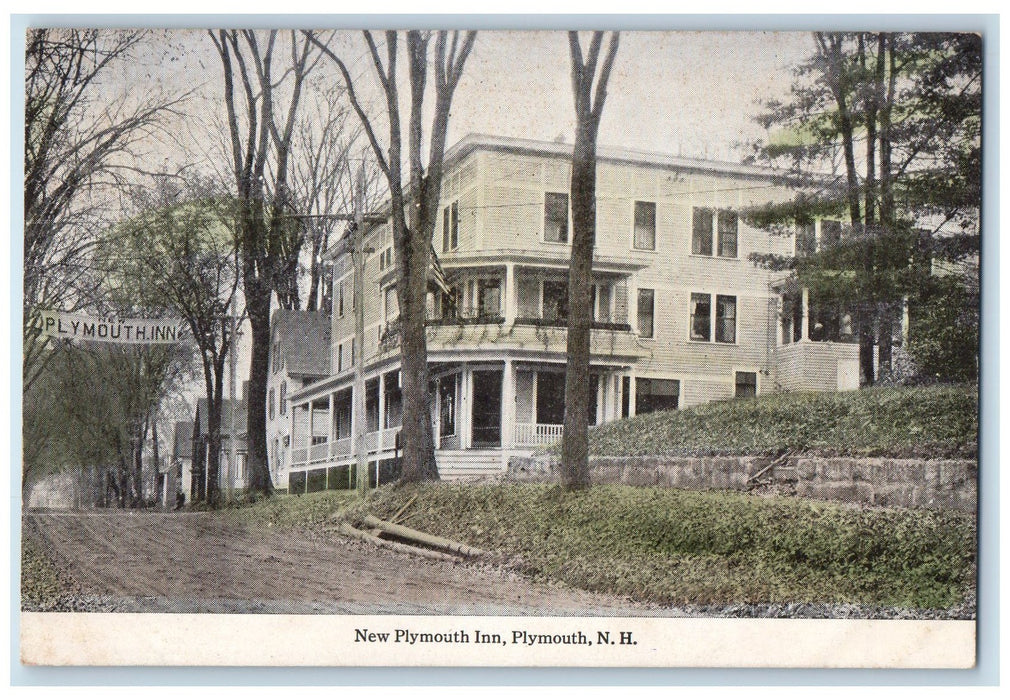 c1920 New Plymouth Inn Restaurant Dirt Road Plymouth New Hampshire NH Postcard