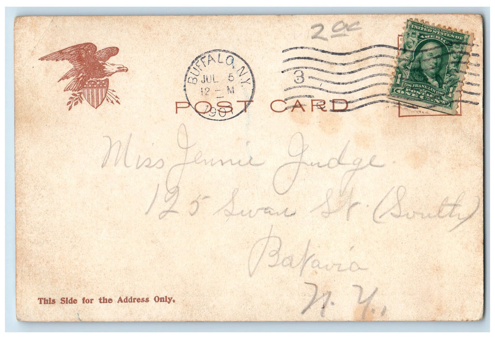1907 Steamship Christopher Columbus Scene Chicago Illinois IL Posted Postcard