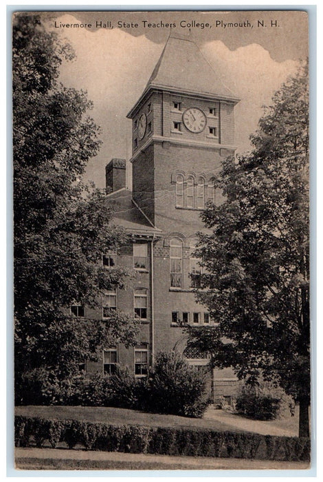 1948 Livermore Hall State Teachers College Plymouth New Hampshire NH Postcard