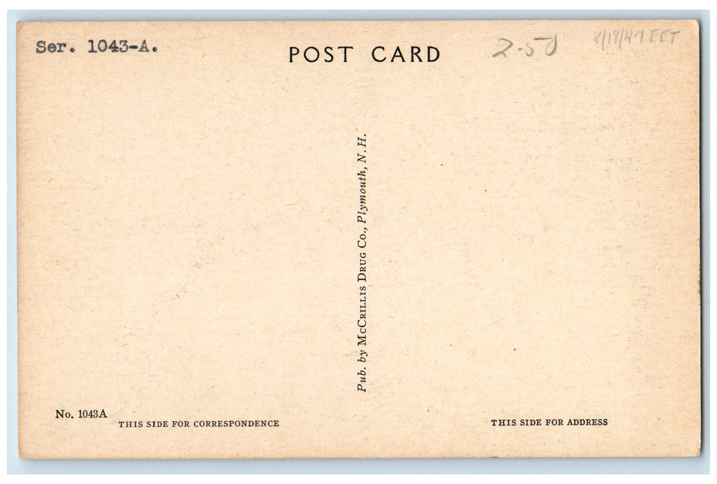 c1920's Mary Lyon Hall State Teachers College Plymouth New Hampshire NH Postcard