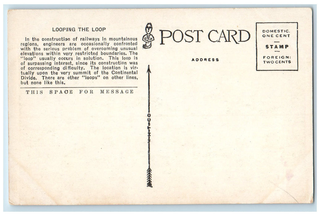 c1950's Looping The Loop Denver Salt Lake View Moffat Road Colorado CO Postcard
