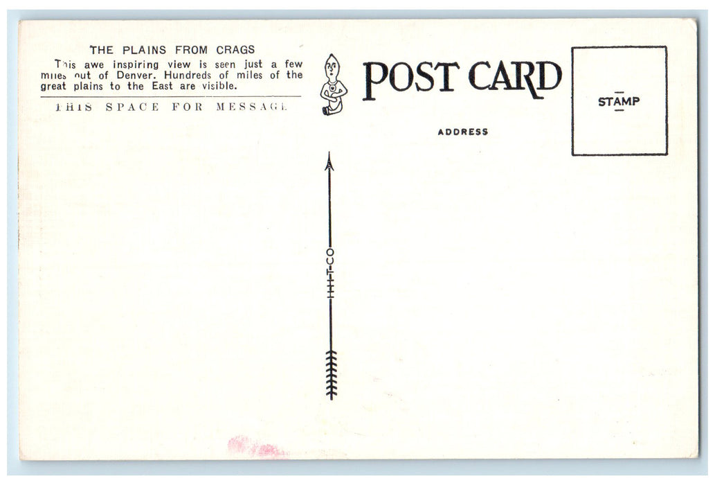 c1950's The Plain From Crags Denver Salt Lake Moffat Road Colorado CO Postcard