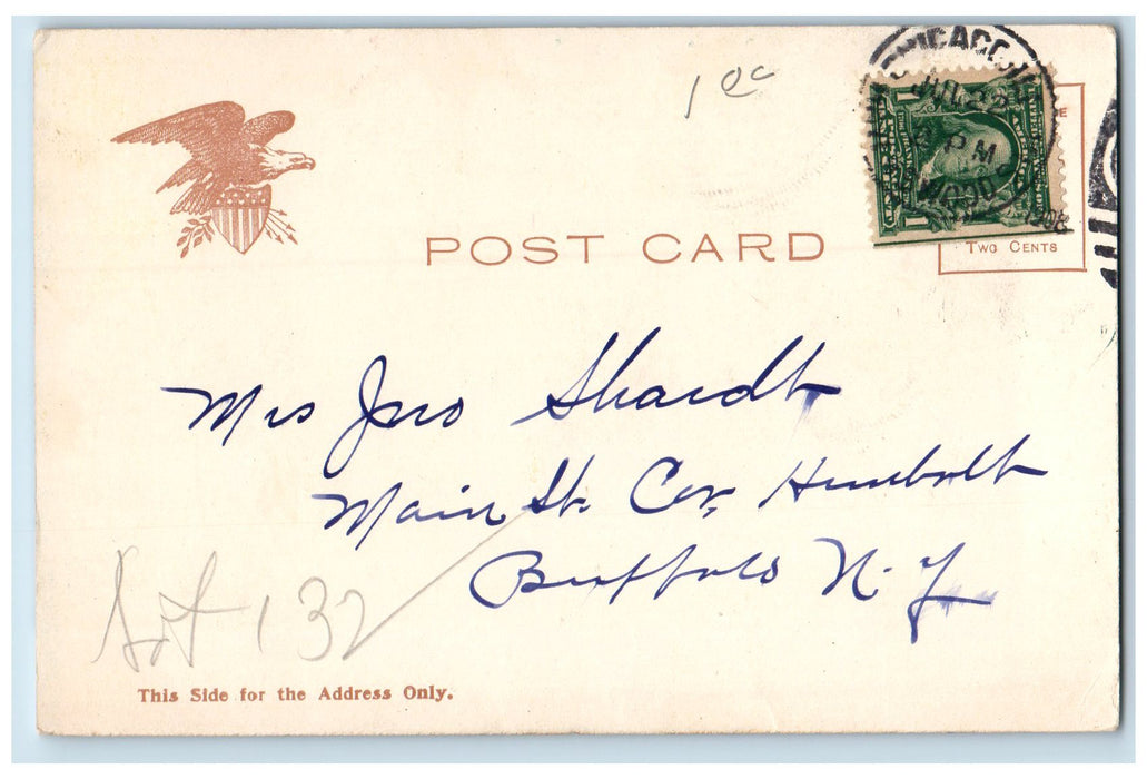 1908 State Street By Night Palace Clothing Chicago Illinois IL Posted Postcard
