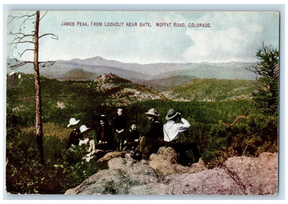 c1950's James Peak Near Gate Tourist Mountains Moffat Road Colorado CO Postcard