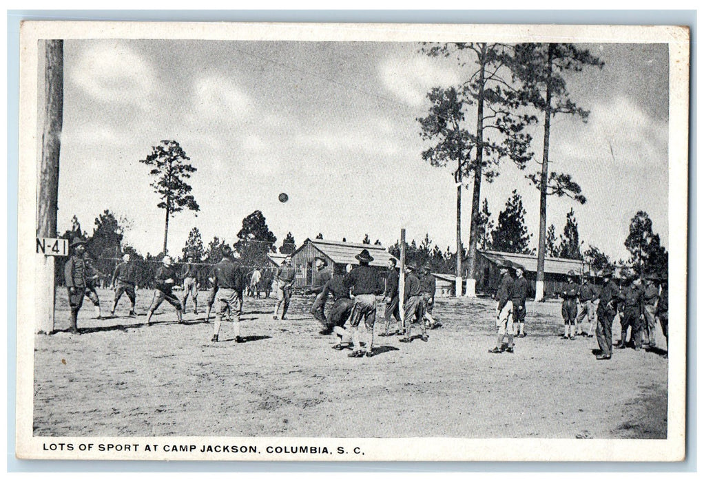 c1920's Lots Of Sport At Camp Jackson Scene Columbia South Carolina SC Postcard