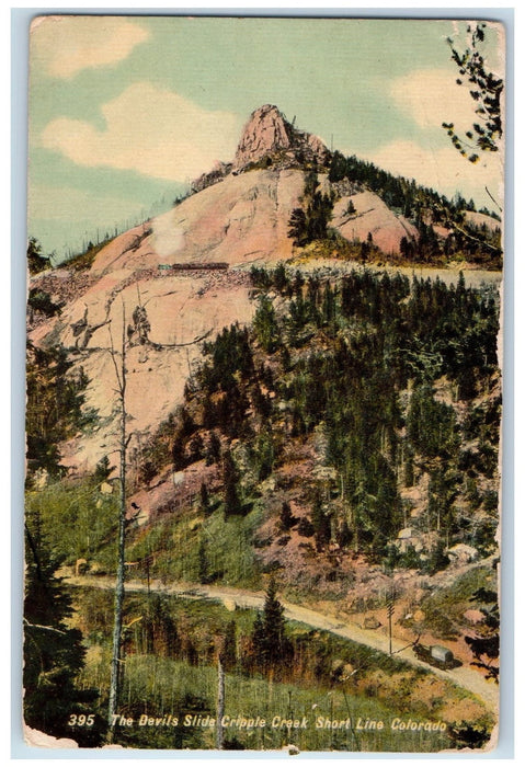 c1950's The Devil's Slide Horse Carriage Cripple Creek Short Line CO Postcard