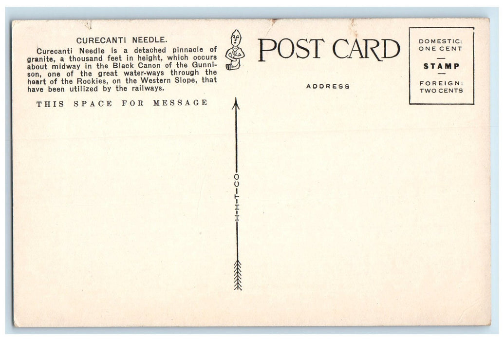 c1950's Currencanti Needle View Railroad River Black Canon Colorado CO Postcard