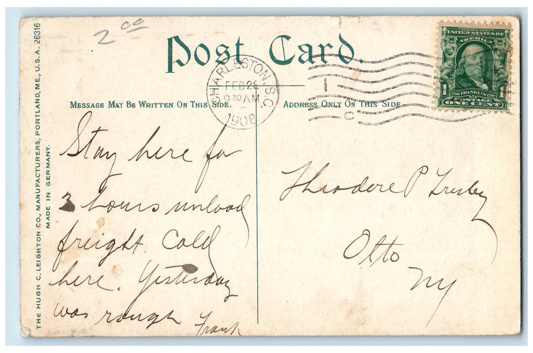 1908 The Country Club Women Scene Charleston South Carolina SC Trees Postcard