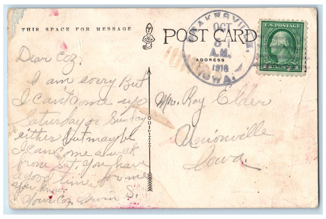 1910 Santa Fe Depot Smokestacks Track Classic Cars Colorado Springs CO Postcard