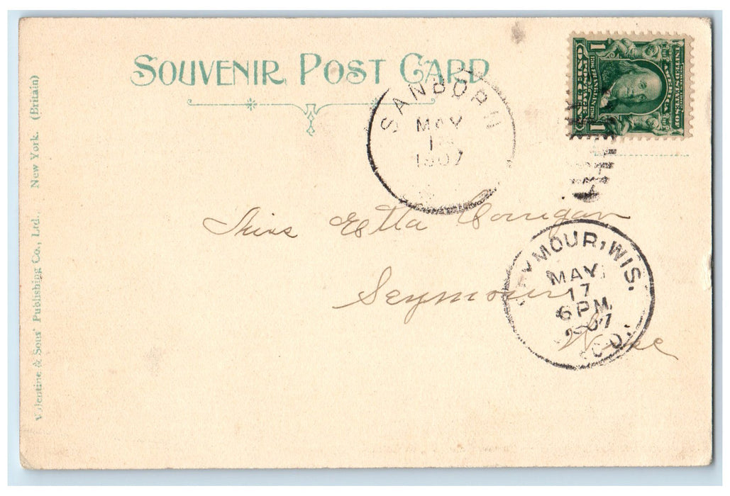1907 South Cheyenne Canon Cripple Creek  Railway Colorado Springs CO Postcard