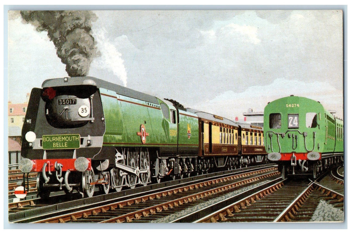 462 Configuration Engine Train c1950 SR Unrebuilt Merchant Navy 462 No 35017 Belgian Locomotive Train ...