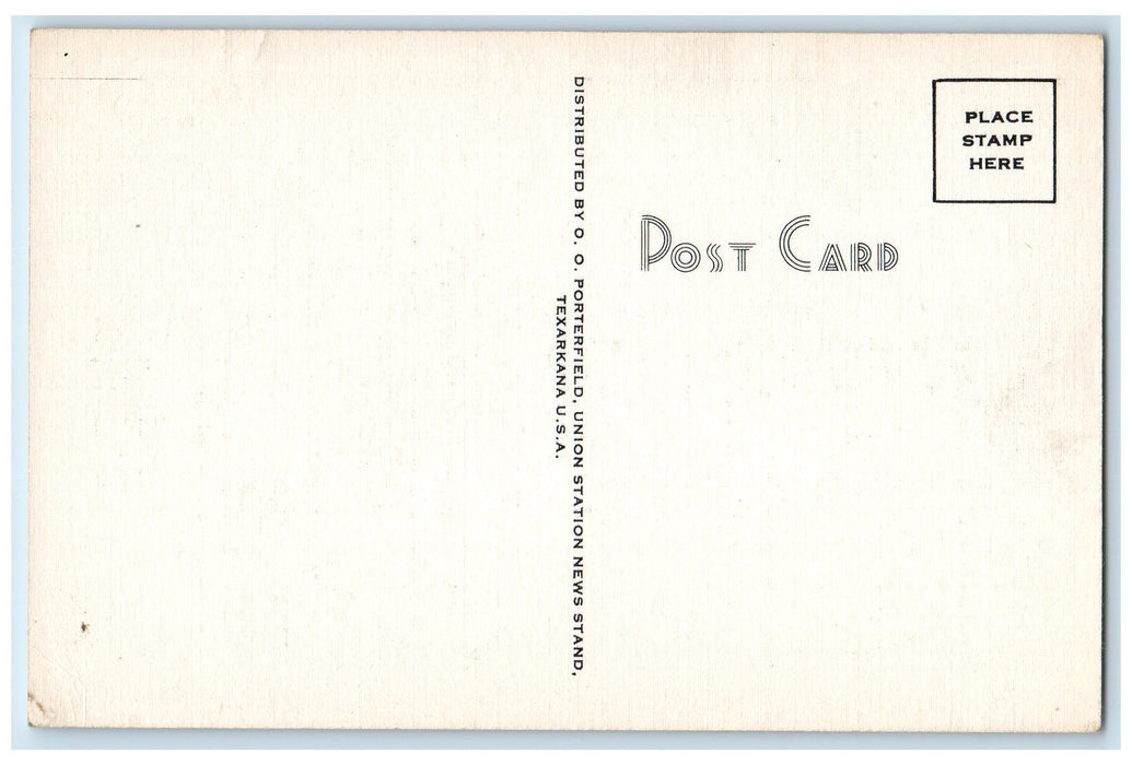 c1940 Union Station Depot Hotel McCartney Restaurant Texarkana Texas TX Postcard