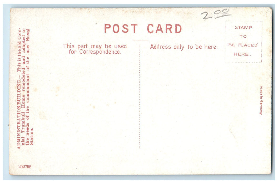 c1920s Administration Building Exterior View At Navy Yard Charleston SC Postcard