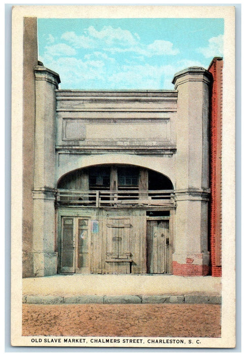 c1940's Old Slave Chalmers Street Front Charleston South Carolina SC Postcard
