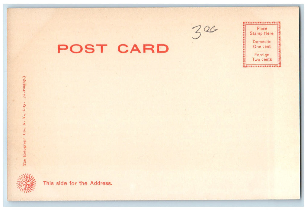 c1905 Rail Road Station View Depot Horse Carriage Tracks Springfield MA Postcard
