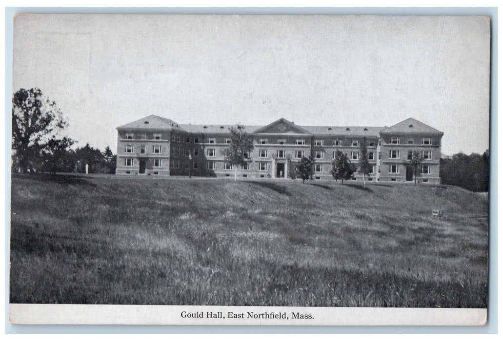 c1920 Gould Hall East Northfield Fields Building View Massachusetts MA Postcard