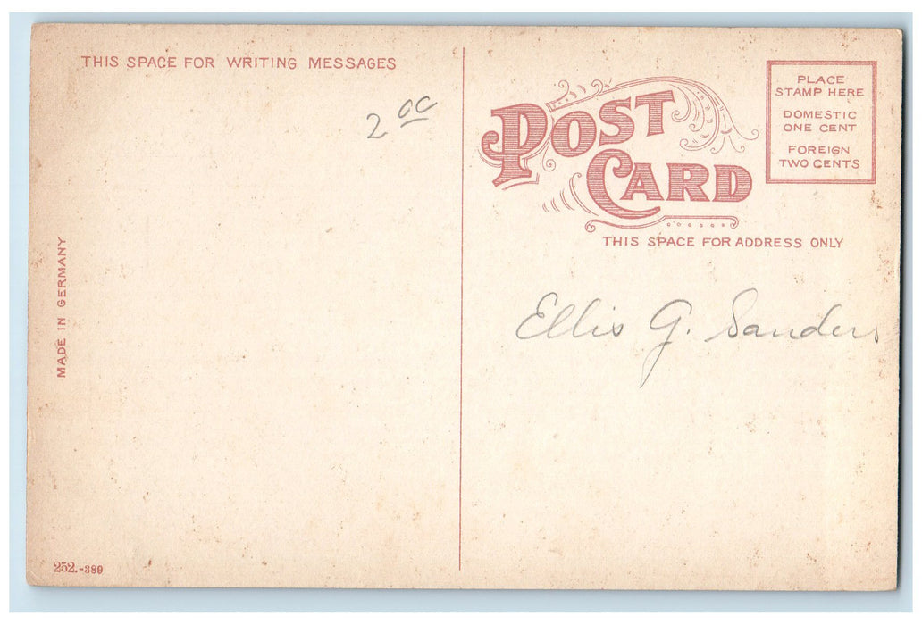 c1950 Park Avenue Bell Tower Street Building Trees Waterloo Iowa IA Postcard