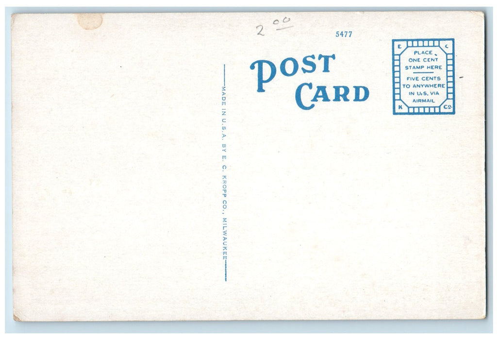 c1950 Illinois Central Rail Road Shops House Aerial View Waterloo IA Postcard