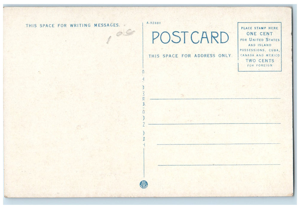 c1950's Public Library Building Side View Stairs Sioux City Iowa IA Postcard