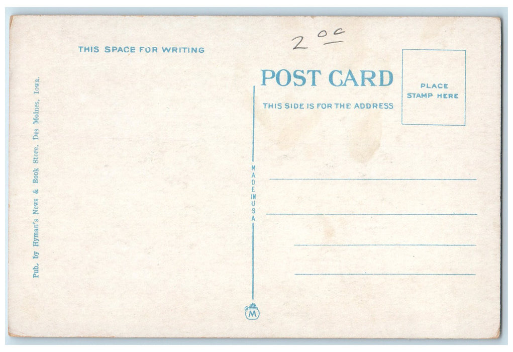 c1950 Aero View Iowa State Fair Grounds Grandstand Des Moines Iowa IA Postcard