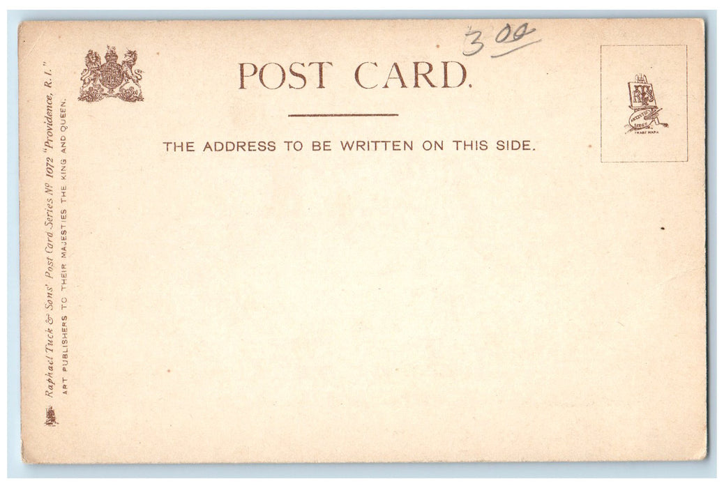 c1905 Gates Brown University Building Entrance Students Providence RI Postcard