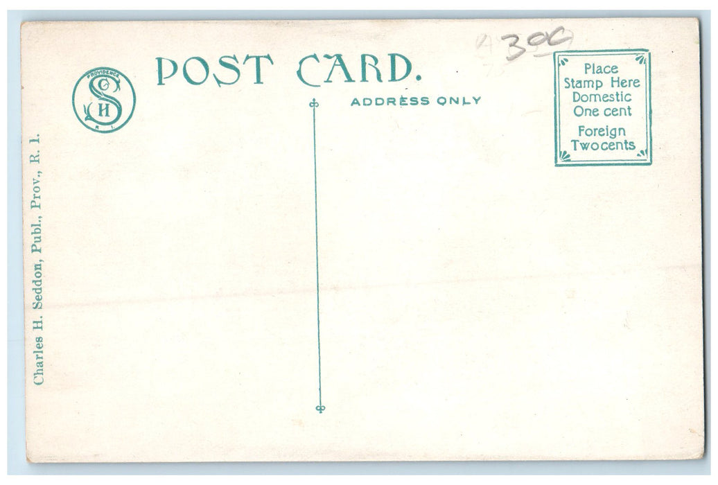 c1910's Union Station Scene Providence Rhode Island RI Vintage Cars Postcard